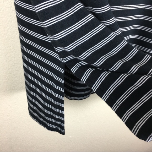Talbots T by Talbots Women's Black/White Stripe Midi Skirt Size P - Picture 4 of 8